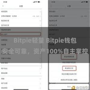 Bitpie轻量 Bitpie钱包安全可靠，资产100%自主掌控