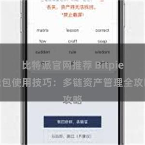 比特派官网推荐 Bitpie钱包使用技巧：多链资产管理全攻略