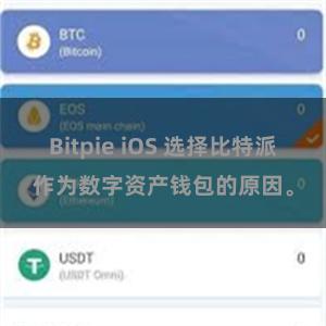 Bitpie iOS 选择比特派作为数字资产钱包的原因。