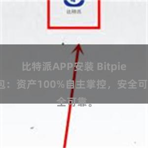 比特派APP安装 Bitpie钱包：资产100%自主掌控，安全可靠。